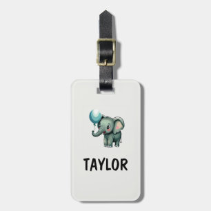 Etiqueta De Bagagem Mochila Colorida Personalizada de Elefante