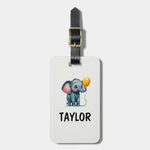 Etiqueta De Bagagem Mochila Colorida Personalizada de Elefante