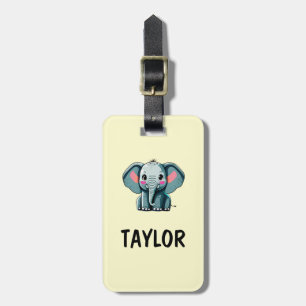 Etiqueta De Bagagem Mochila Colorida Personalizada do Elefante