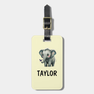 Etiqueta De Bagagem Mochila Colorida Personalizada do Elefante