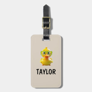 Etiqueta De Bagagem Mochila Colorida Personalizada Pato de Borracha