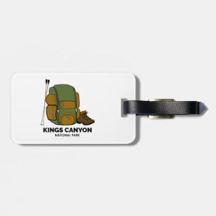 Etiqueta De Bagagem Mochila do Parque Nacional do Kings Canyon