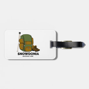 Etiqueta De Bagagem Mochila do Parque Nacional Snowdonia