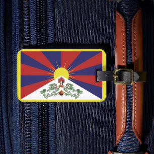 Etiqueta De Bagagem Moda de viagem de Bandeiras Tibetanas e Tibetanas