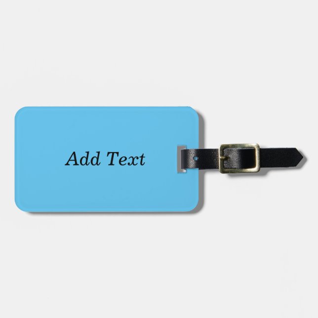 Etiqueta De Bagagem Modelo de adição de texto personalizado (Frente Horizontal)