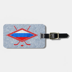 Etiqueta De Bagagem Modelo de Bagagem de Hóquei no Gelo russo