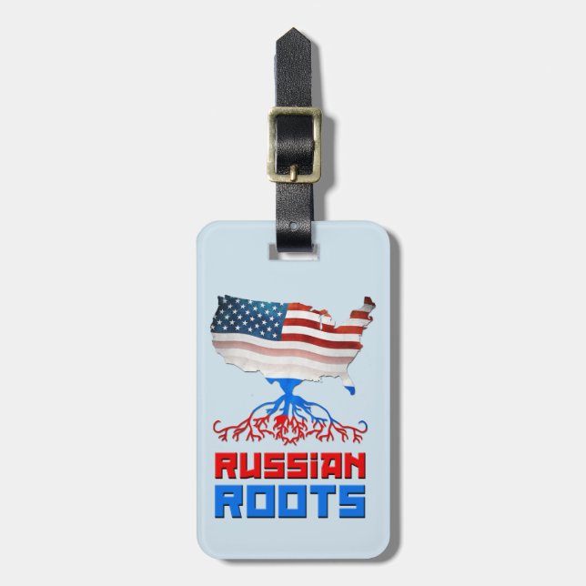 Etiqueta De Bagagem Modelo de Bagagem de Raízes Russas (Frente Vertical)