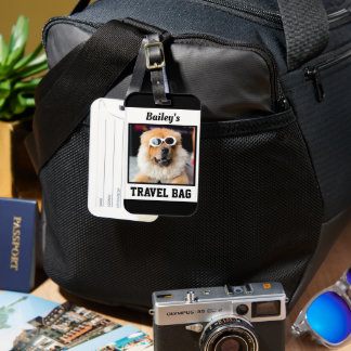 Etiqueta De Bagagem Modelo Personalizado de Fotografia do Cão de Pet