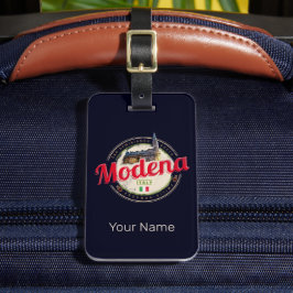 Etiqueta De Bagagem Modena Emilia-Romagna Balsâmico Itália Souvenir
