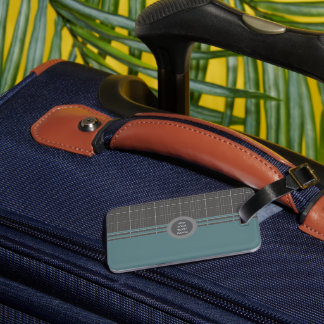 Etiqueta De Bagagem Modern Blueprint Geometric Grid Lugagge Tag LT02