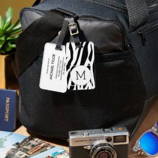 Etiqueta De Bagagem Modern Japanese Inkbrush Paint Pattern