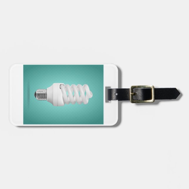 Etiqueta De Bagagem Modern Spiral Compact Fluorescent Lightbulb (Frente Horizontal)