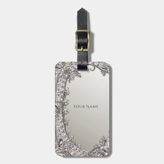 Etiqueta de Bagagem Moderna do Ornamentado de Prat (Frente Vertical)