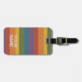 Etiqueta De Bagagem Moderna Linear | MCM Rainbow