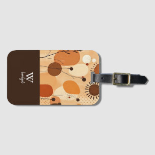 Etiqueta De Bagagem Moderna Russa Mandala Autumn Terthy Floral