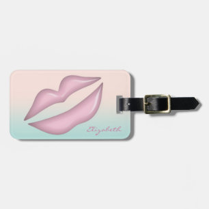 Etiqueta De Bagagem Moderno Chique Elegante - Lábios,Personalizado