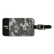 Moldura Preta Camuflagem Militar Cinza Monograma