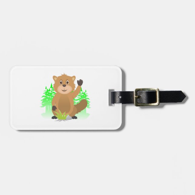 Etiqueta De Bagagem Mole Clipart (Frente Horizontal)