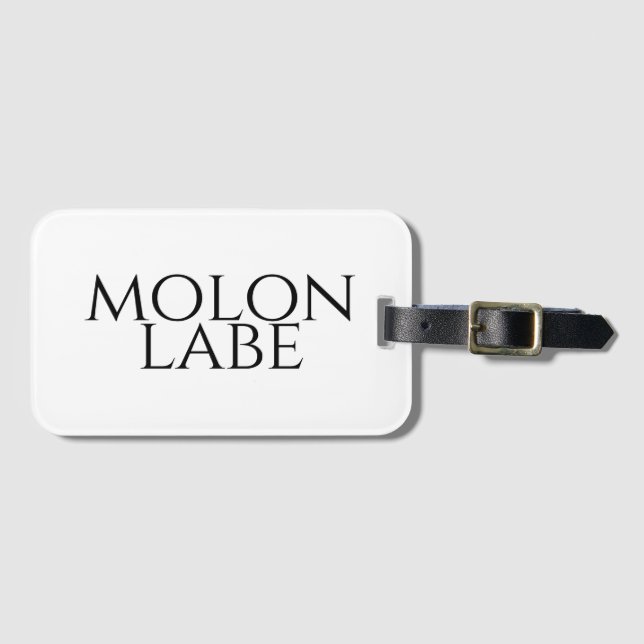 Etiqueta De Bagagem Molon Labe (Frente Horizontal)