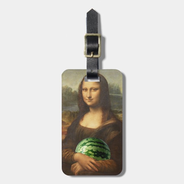 Etiqueta De Bagagem Mona Melona Lisa (Frente Vertical)