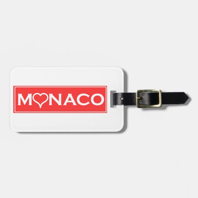Etiqueta De Bagagem Mónaco (Frente Horizontal)