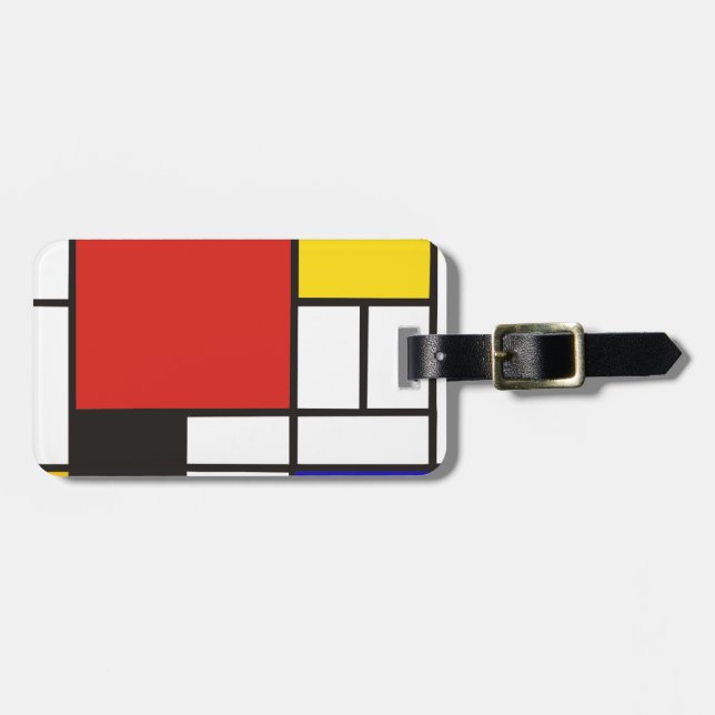 Etiqueta De Bagagem Mondrian (Frente Horizontal)