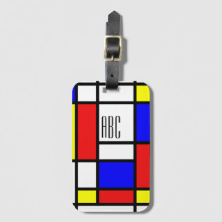 Etiqueta De Bagagem Mondrian inspirou