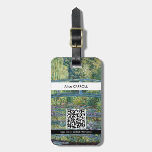 Etiqueta De Bagagem Monet - Nenúfar, Harmonia Verde - Código QR
