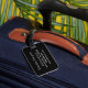 Etiqueta de bagagem monográfica preta com tiras br (Back Insitu 3)