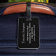 Etiqueta de bagagem monográfica preta com tiras br (Back Insitu 4)