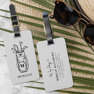 Etiqueta De Bagagem Monogram Golfe