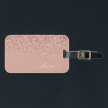 Etiqueta De Bagagem Monograma da rosa Dourada Blush Pink Giry Glitter<br><div class="desc">Rosa Dourado - Etiqueta de Saco de Bagagem Rosa Brilhante,  com Nome da Lista Glitter Monograma. Isto faz o doce e perfeito presente de 16 anos,  casamento,  chá de panela,  chá de fraldas ou festa de solteira para alguém que decora o seu quarto com estilo.</div>