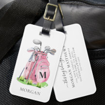 Monograma de Golfista Rosa Senhora