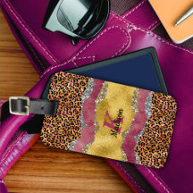 Monograma de impressão digital elegante de rosa co