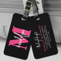 Monograma de Nome Inicial de Viagem Personalizado 