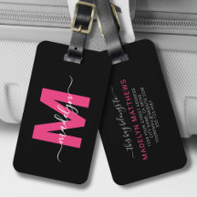 Monograma de Nome Inicial Rosa Personalizado