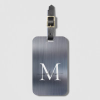 Monograma de Script de Metal com Cinza de Prata Mo