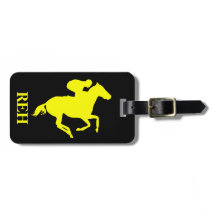 Monograma DIY Cavalo de Corrida Amarelo em Qualque