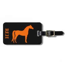 Monograma DIY Cavalo Laranja em Qualquer Cor