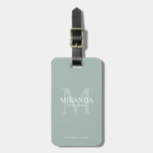 Etiqueta De Bagagem Monograma e nome da Bridesmaid Personalizada