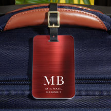 Monograma Elegante Vermelho