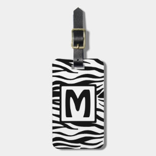 Etiqueta De Bagagem Monograma em Branco