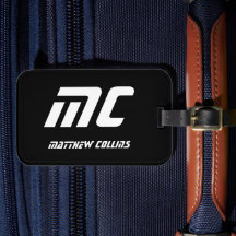 Monograma Esportivo Personalizado Preto e Branco L