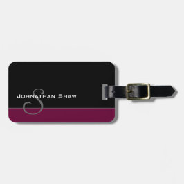 Etiqueta De Bagagem Monograma feito sob encomenda 5 (Borgonha)