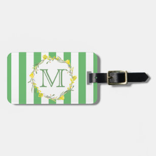 Etiqueta De Bagagem Monograma Floral