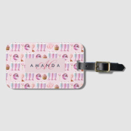 Etiqueta De Bagagem Monograma Milkshake - Gpresente retrorreflectores