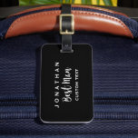 Etiqueta De Bagagem Monograma Moderno de Casamento Personalizado do Me<br><div class="desc">Seu Melhor Homem vai adorar esta mala de casamento personalizada com uma fonte moderna. Adicione seu nome ou monograma e outra linha de texto (data, local do casamento, etc.) Altere facilmente a cor de fundo para corresponder às cores do seu casamento - basta clicar em "personalizá-la" e escolher a sua...</div>