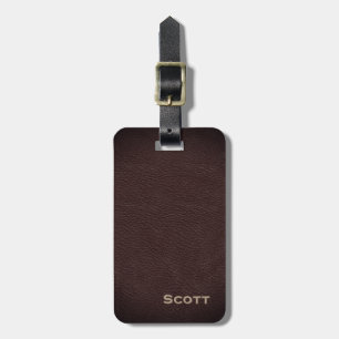 Etiqueta De Bagagem Monograma moderno executivo do teste padrão de