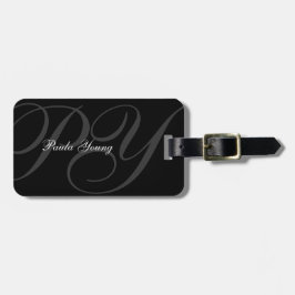 Etiqueta De Bagagem Monograma moderno feito sob encomenda 2