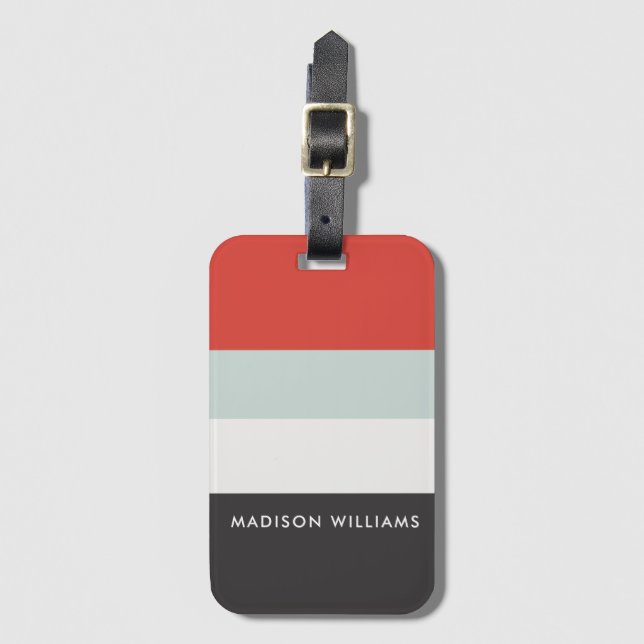 Etiqueta De Bagagem monograma,nome, (Frente Vertical)